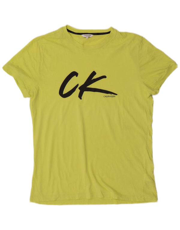 Tricou grafic Calvin Klein pentru bărbați Top mare din bumbac verde