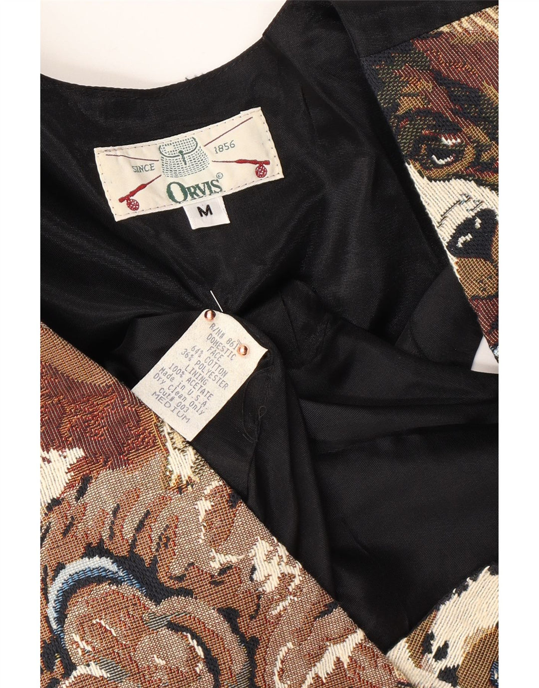 Vestă pentru femei ORVIS UK 14, bumbac cu imprimeu animal, multicolor, mediu