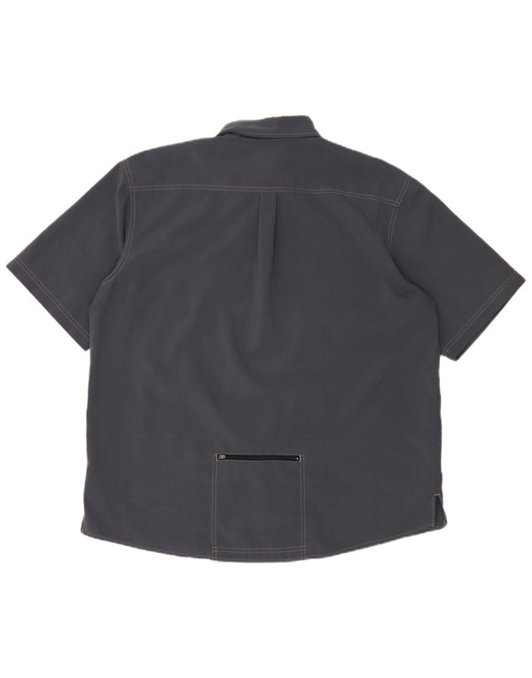 Cămașă cu mânecă scurtă pentru bărbați ADIDAS UK 46/48 XL bleumarin poliester