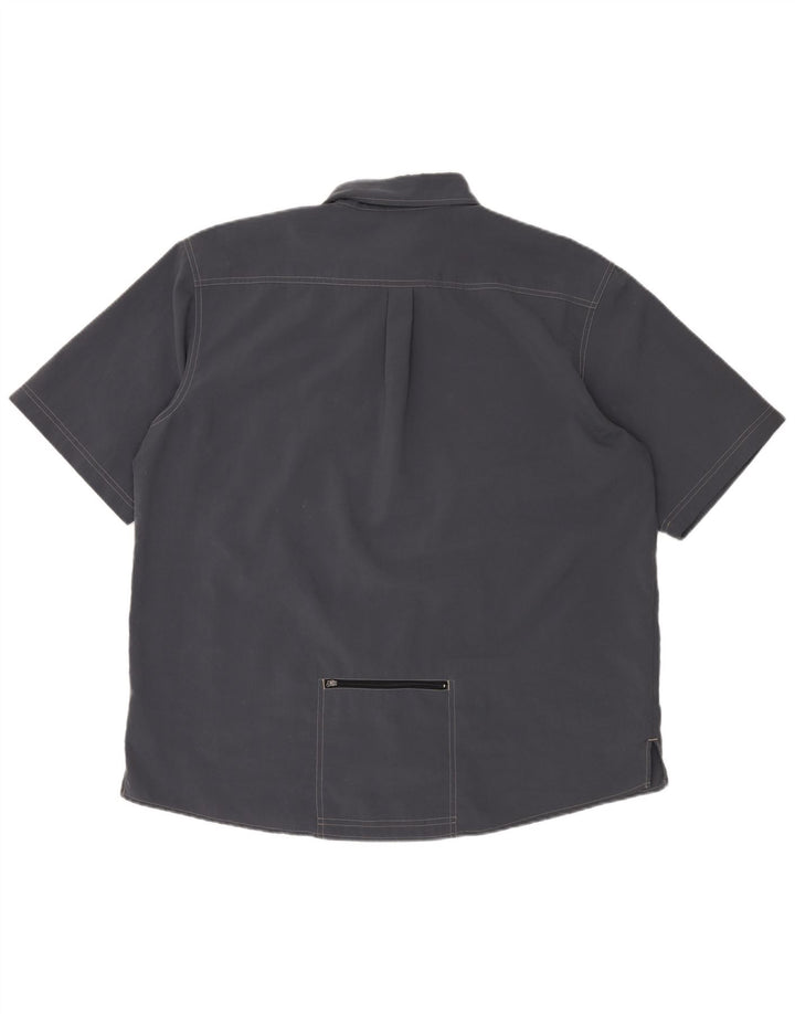 Cămașă cu mânecă scurtă pentru bărbați ADIDAS UK 46/48 XL bleumarin poliester