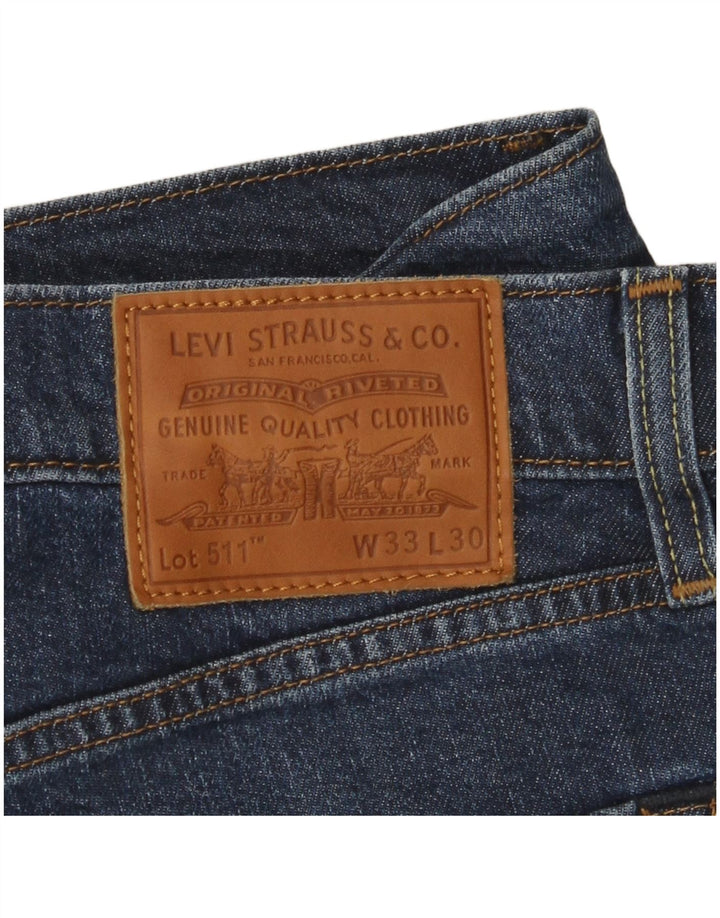 Blugi Levi's 511 Slim pentru bărbați W33 L30 Bumbac albastru