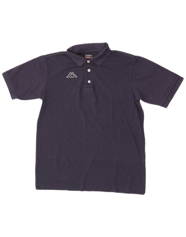 Cămașă polo pentru bărbați Kappa, bumbac, albastru bleumarin mediu