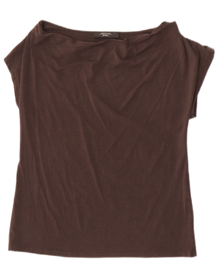 Bluză de weekend pentru femei MAX MARA Top UK 12 Maro Mediu