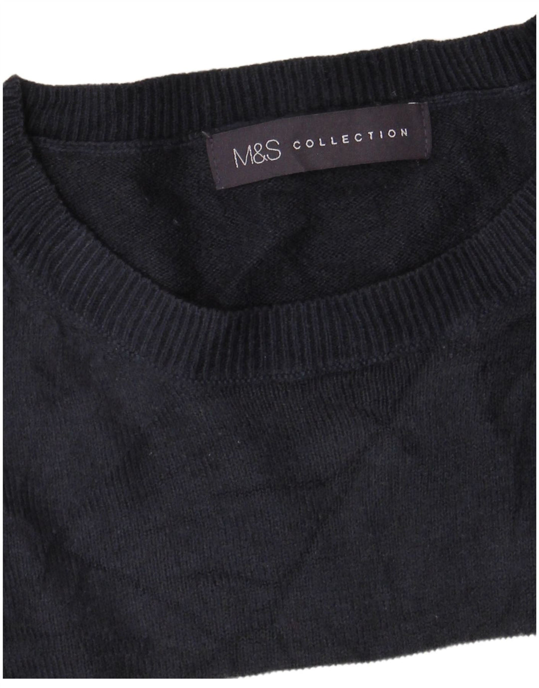 Pulover pentru femei Marks & Spencer cu decolteu triplu UK 14 Medium Bleumarin