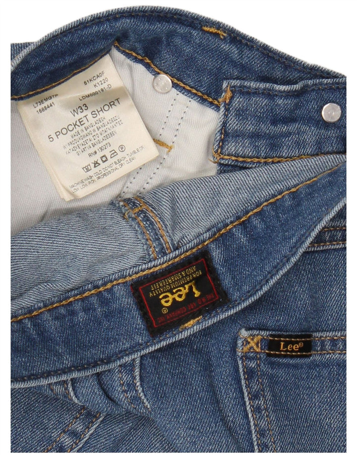 Pantaloni scurți din blugi pentru bărbați Lee W33, bumbac albastru mediu