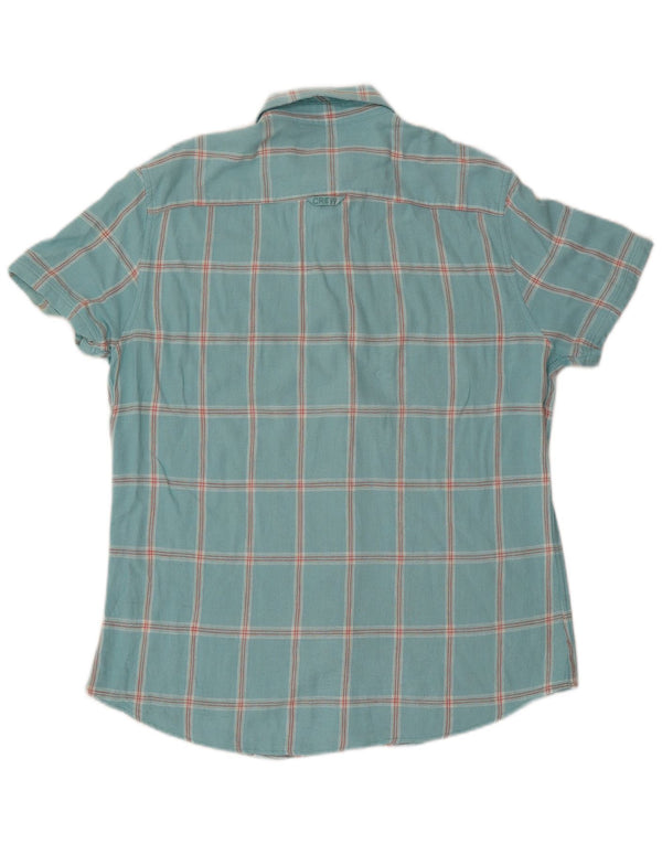 Crew Clothing Cămașă cu mânecă scurtă pentru bărbați, turcoaz mare, viscoză