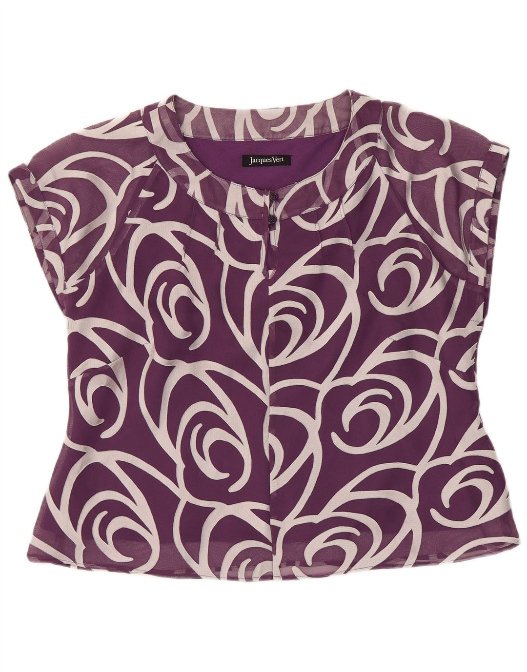 Bluză pentru femei Jacques Vert, cu model abstract, UK 18 XL Viscoză violet