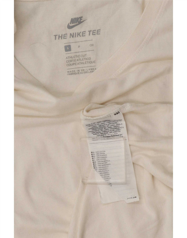 Tricou cu croi atletic Nike pentru bărbați Top mic, alb, bumbac