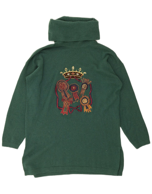 Les Copains Rochie Jumper grafic supradimensionat pentru femei IT 40 Small Green