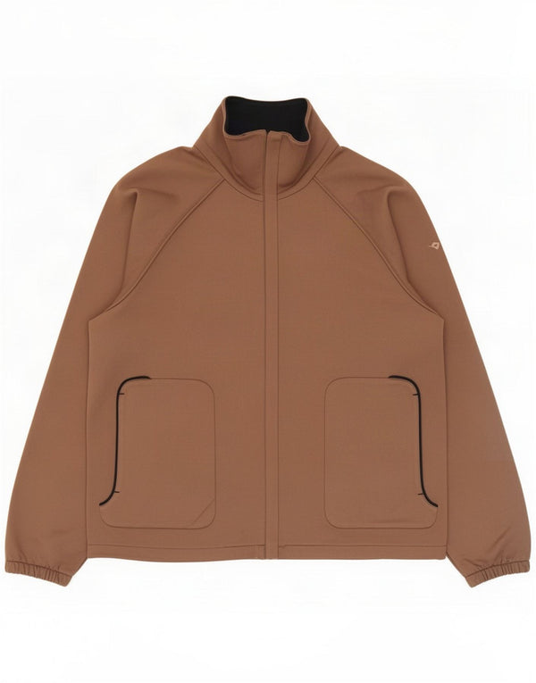 Diadora Mens Tracksuit Top Jacket Medium Brown Polyester