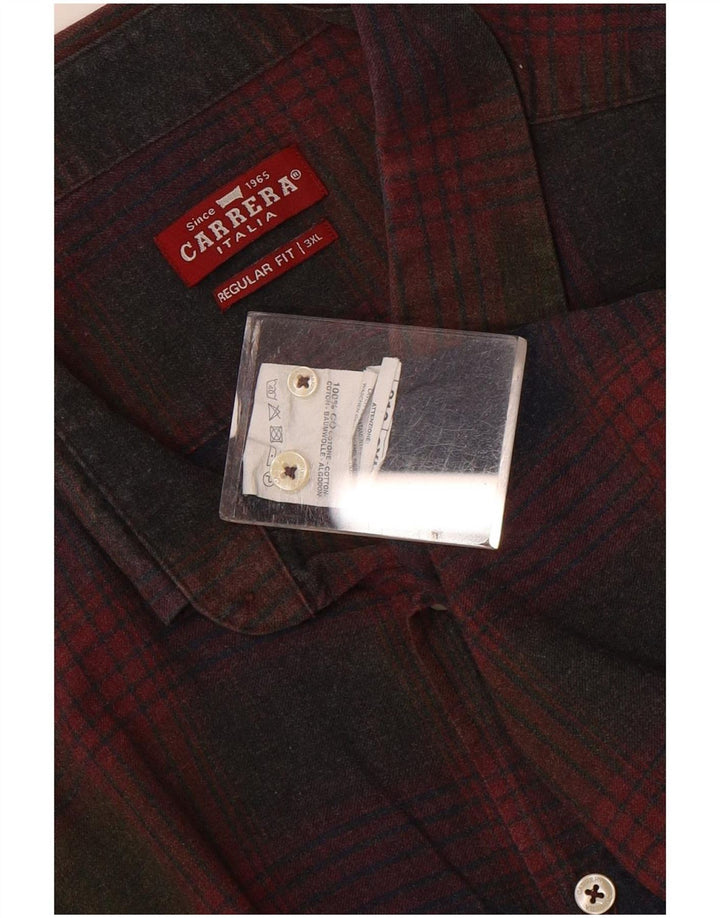 Cămașă Carrera pentru bărbați, cu ajustare normală, 3XL, bumbac roșu cu carouri