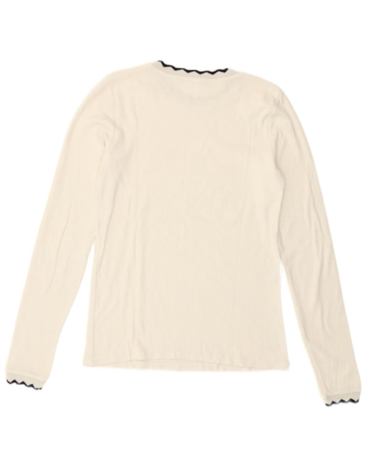 Crop Top pentru femei Zara cu mânecă lungă UK 12 Medium White