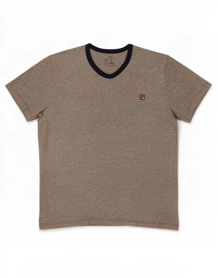 Tricou pentru bărbați Fila Top mare, gri bumbac cu pete