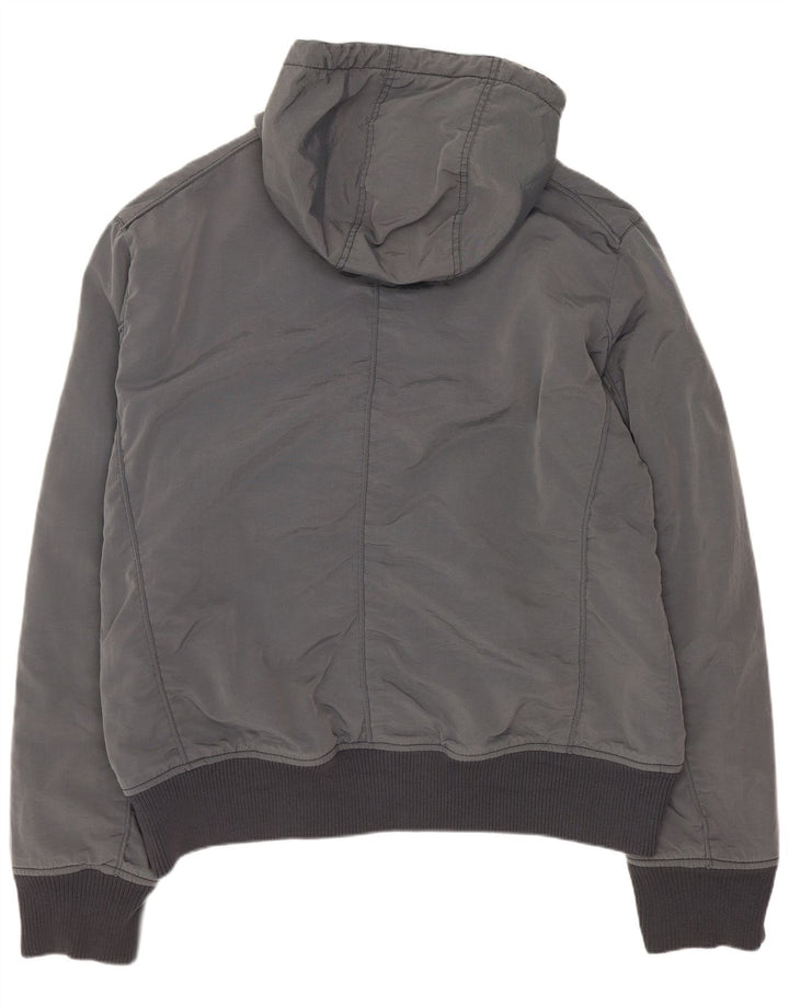 Jachetă bomber cu glugă pentru bărbați Calvin Klein Jeans UK 44 2XL poliester gri