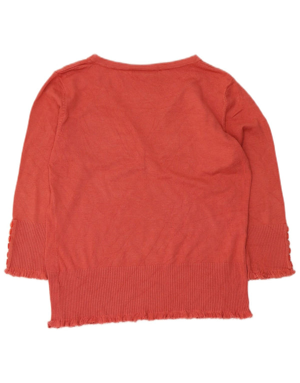 John Lewis Top pentru femei cu mâneci 3/4 UK 14 Medium Red Viscose