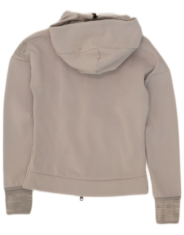 Pulover Adidas pentru femei, cu fermoar, UK 6 XS, gri
