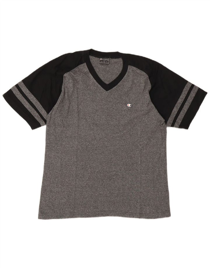 Tricou pentru bărbați Champion Top Medium Gri din bumbac color bloc