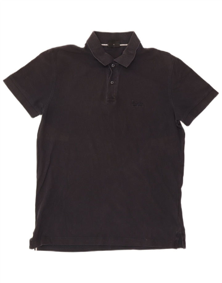 Tricou polo pentru bărbați Hugo Boss, bumbac mediu negru