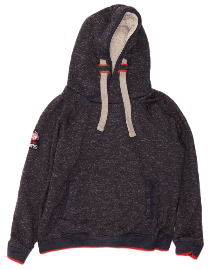 Pulover Superdry pentru damă, UK 18 XL, poliester striat albastru bleumarin