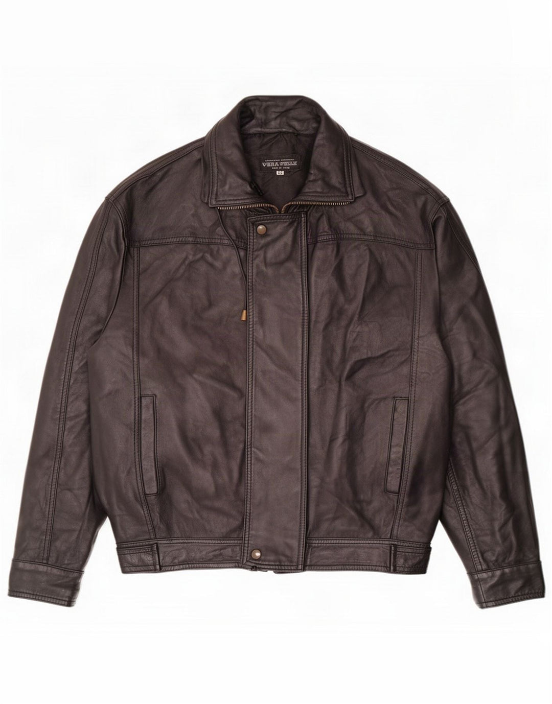 Jachetă de piele pentru bărbați de epocă IT 48 Medium Black