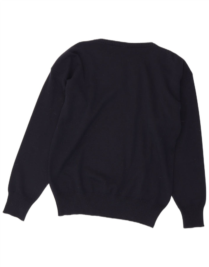 Pulover pentru bărbați Paul & Shark, cu fermoar, cu gât, lână virgină, albastru, mediu