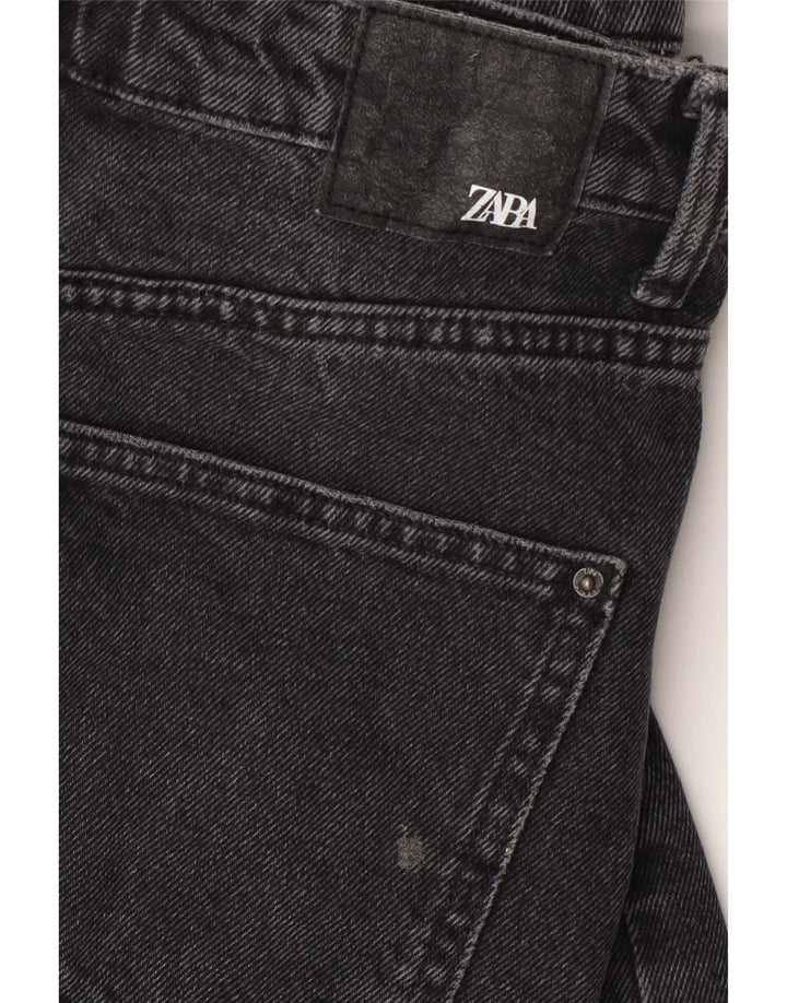 Pantaloni scurți din denim pentru femei cu talie înaltă Zara Medium W30 Gri