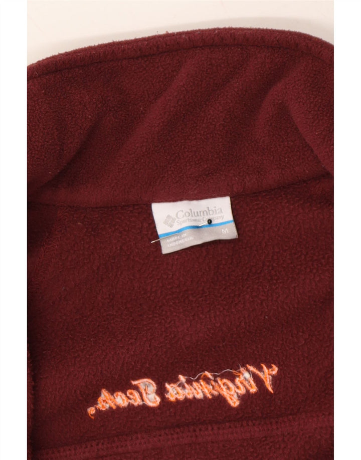 COLUMBIA Womens Fleece Jacket UK 14 Medium Burgundy Polyester Vintage Columbia and Second-Hand Columbia from Messina Hembry 