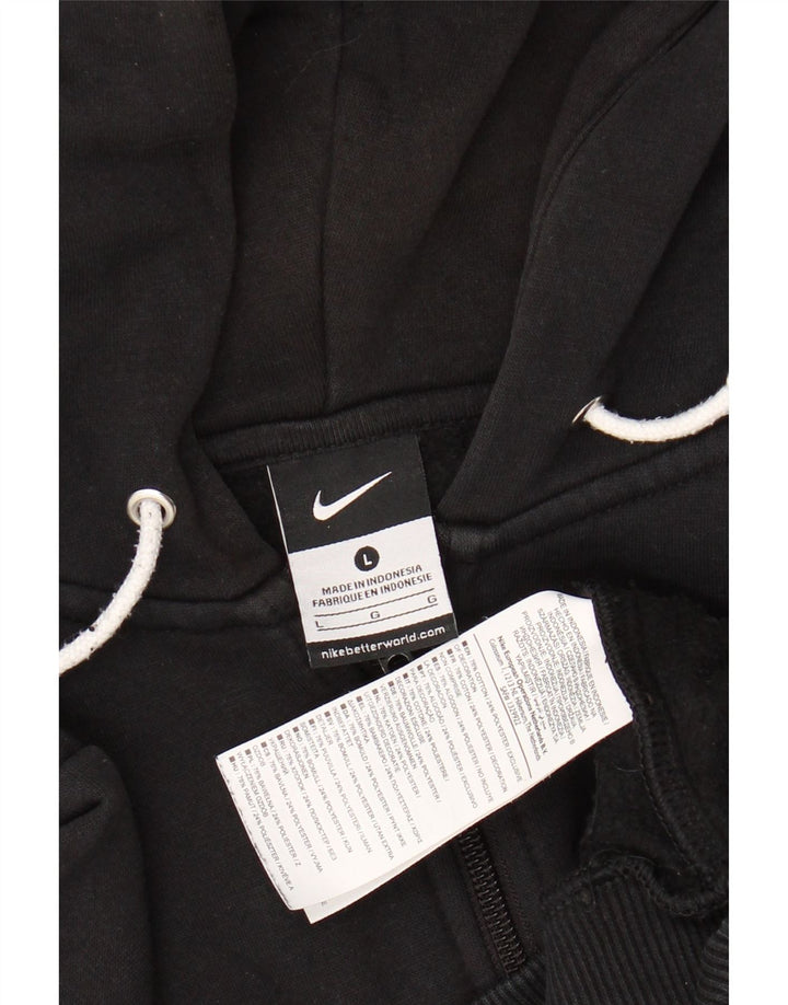 Pulover NIKE pentru bărbați, cu fermoar, bumbac mare, negru