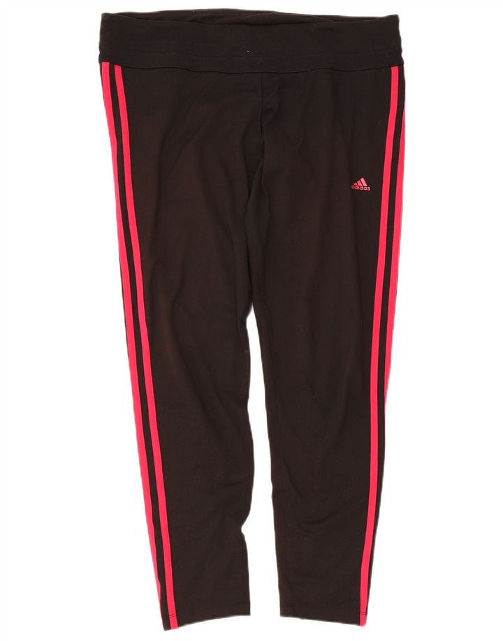 Pantaloni de trening Climalite ADIDAS pentru femei UK 16 Poliester negru mare