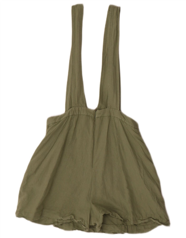 Pantaloni scurti Zara femei salopete mici W28 kaki in