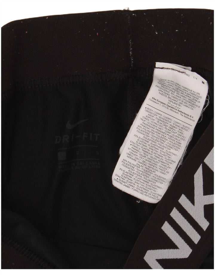 Leggings Nike Dri Fit Graphic pentru femei UK 14 Poliester negru mare