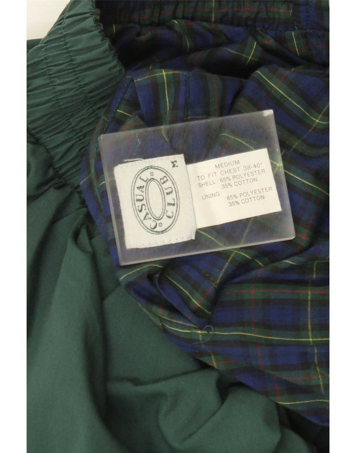 Jachetă reversibilă vintage pentru bărbați UK 38 Poliester verde mediu