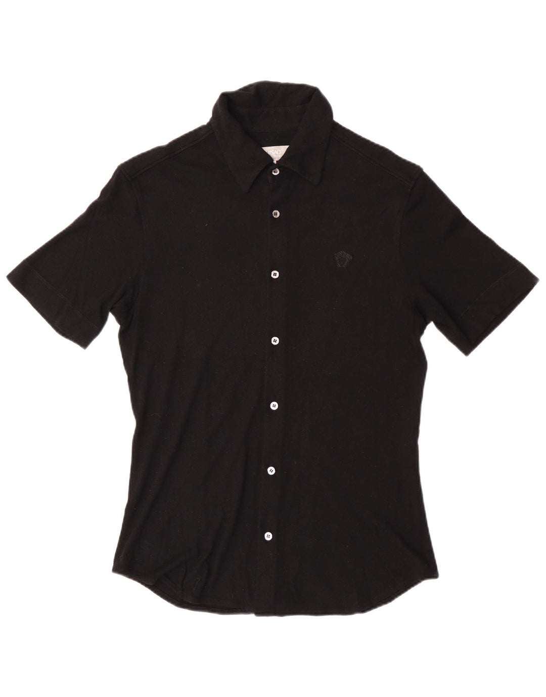 Cămașă cu mânecă scurtă Versace pentru femei UK 14 Large Black