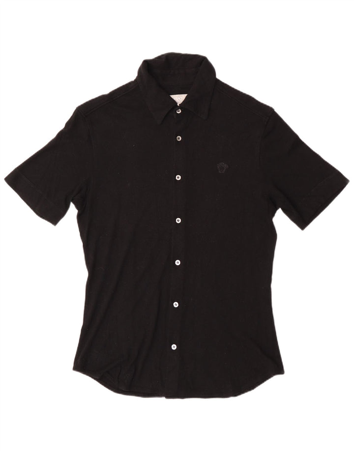 Cămașă cu mânecă scurtă Versace pentru femei UK 14 Large Black