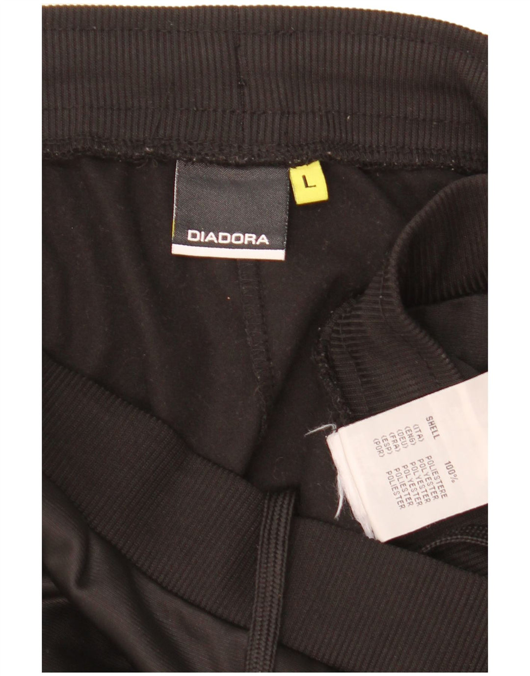 Pantaloni de trening Diadora pentru femei UK 14, mari, negru, poliester
