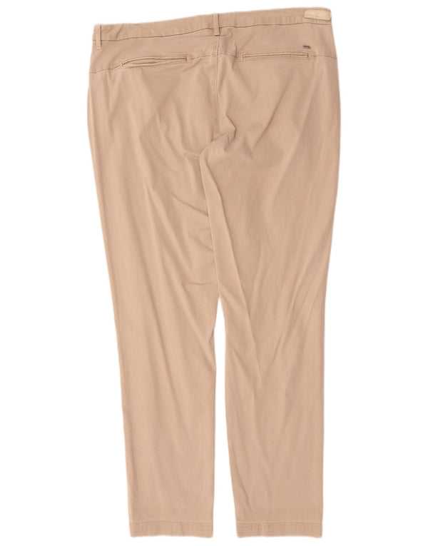 Pantaloni chino slim pentru femei Tommy Hilfiger US 14 XL W38 L30 bej bumbac