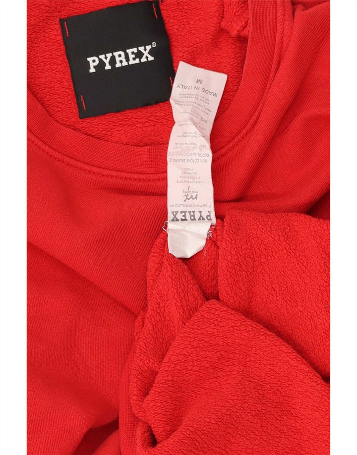 Pulover Pyrex pentru bărbați cu grafică, bumbac roșu mediu