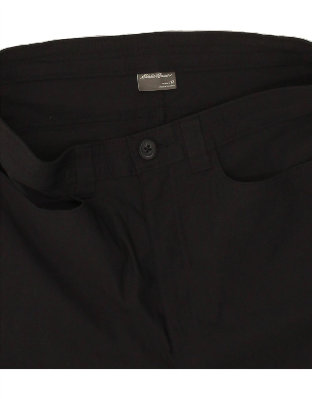 EDDIE BAUER Womens Straight Cargo Trousers US 12 Large W32 L20 Black Vintage Eddie Bauer and Second-Hand Eddie Bauer from Messina Hembry 