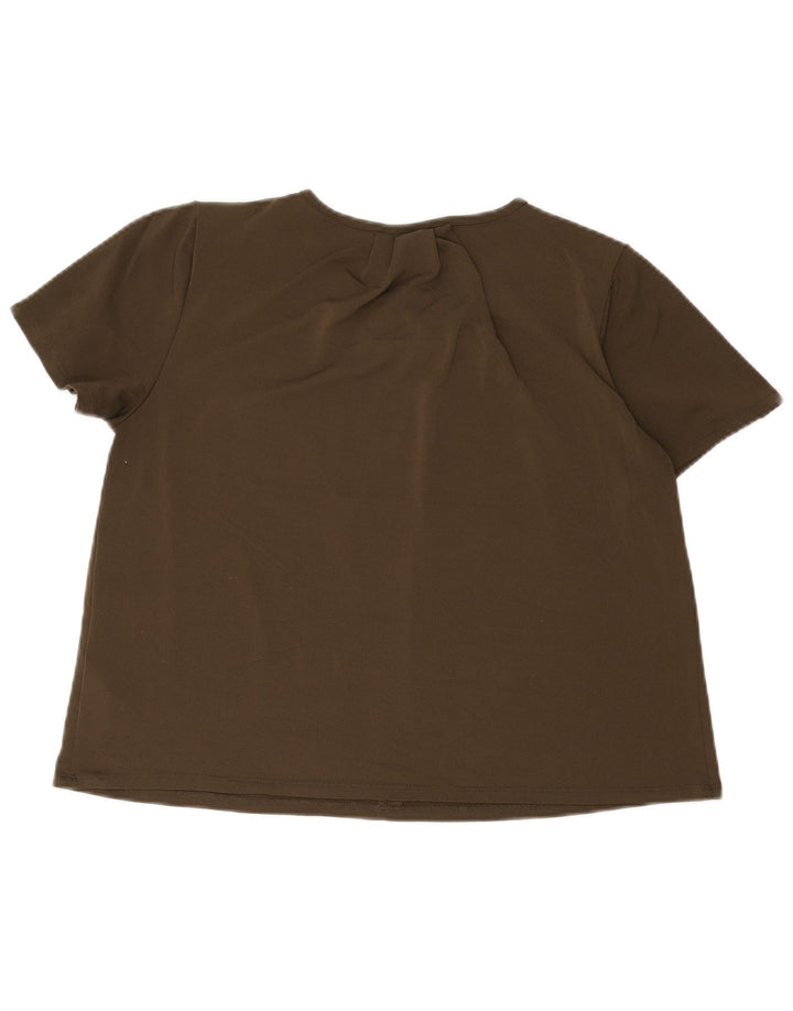 Bluză pentru femei H&M UK 14 Poliester kaki mediu