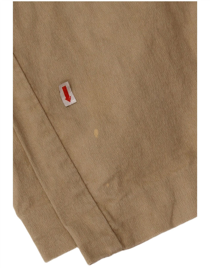 Pantaloni drepți casual pentru femei vintage IT 46 Large W28 L27 Bej Bumbac