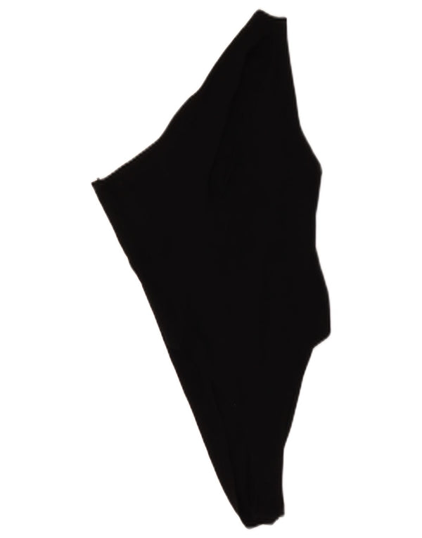 Body cu un umăr pentru femei Zara UK 12, bumbac mediu negru
