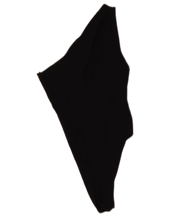 Body cu un umăr pentru femei Zara UK 12, bumbac mediu negru