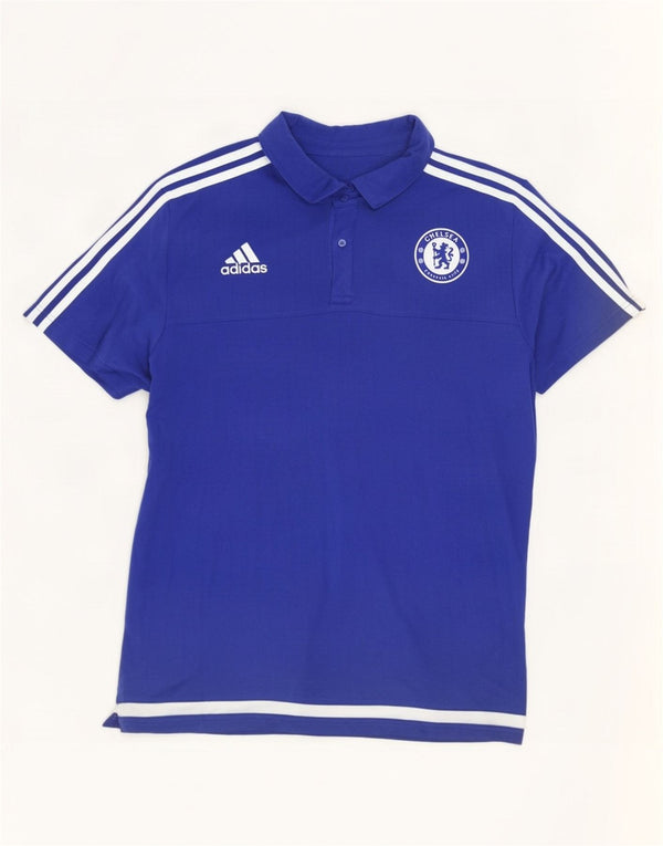 Tricou polo Adidas pentru bărbați Chelsea FC XL, albastru, bumbac color bloc