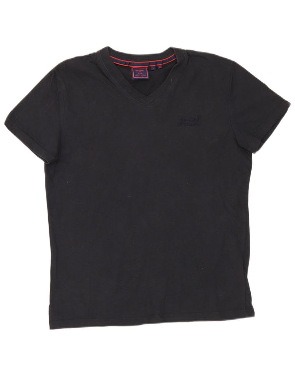 Tricou pentru femei Superdry Top UK 16 mare din bumbac bleumarin