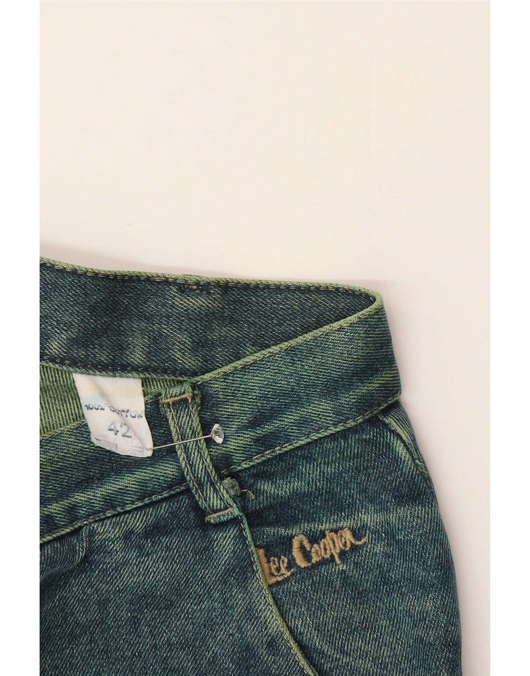 Fusta de blugi pentru femei Lee Cooper IT 42 Medium W26 Bumbac verde