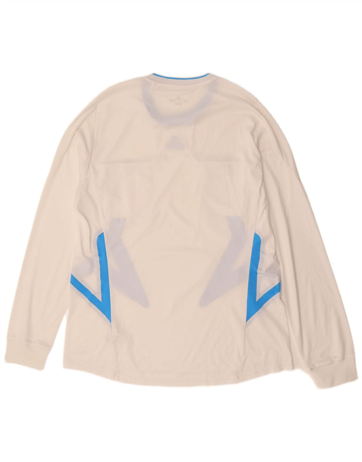 ADIDAS Climacool Top mânecă lungă XL, alb, poliester color bloc