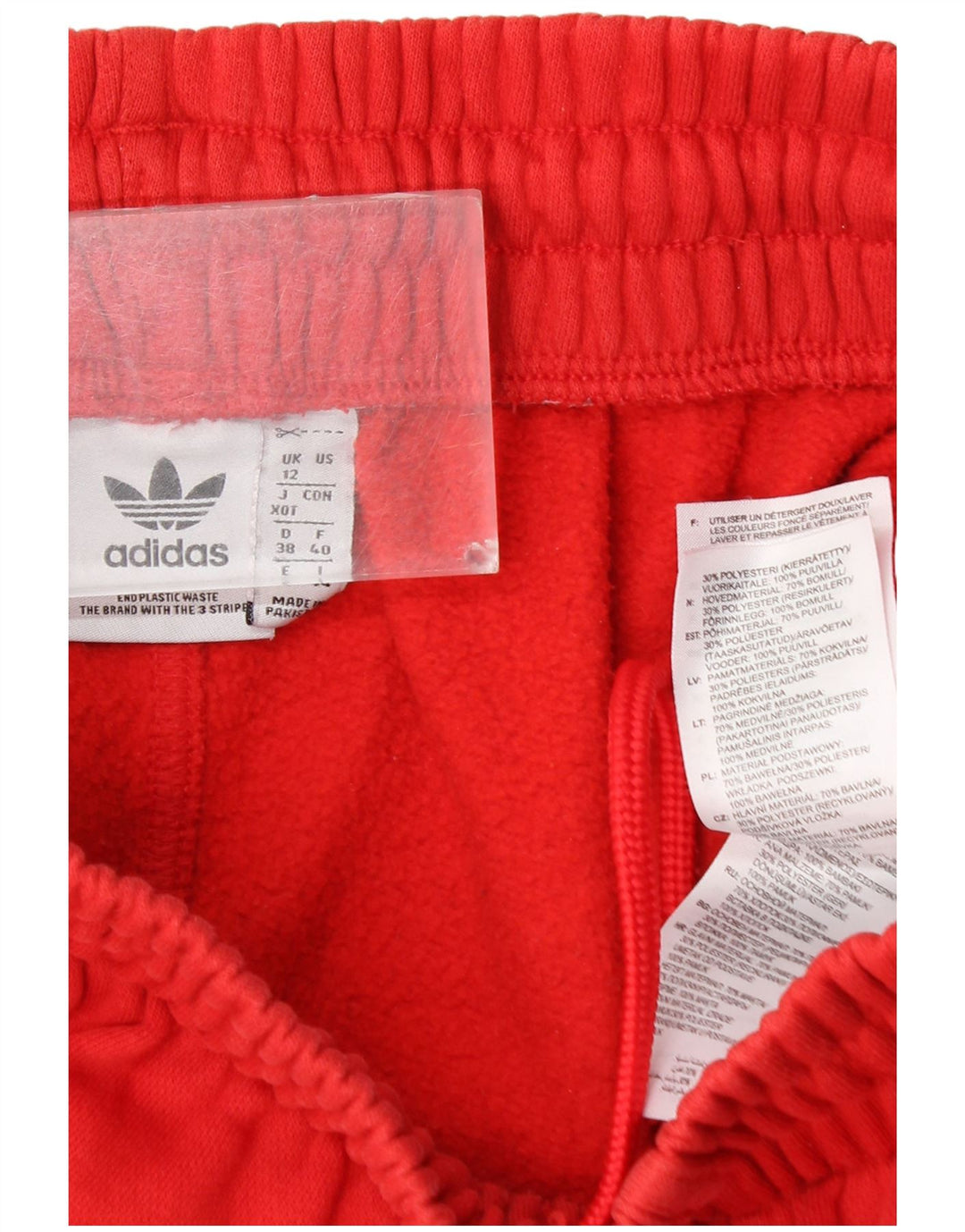 Pantaloni de trening pentru femei ADIDAS Joggeri UK 12 Bumbac roșu mediu