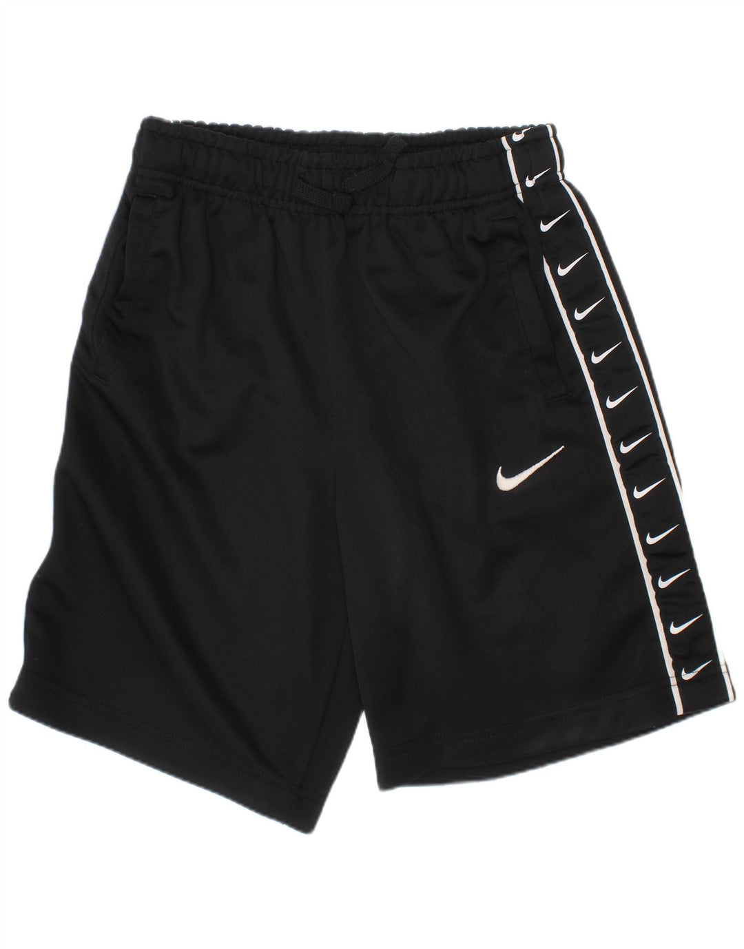 Pantaloni scurți sport grafic NIKE pentru băieți 12-13 ani, mari, negru, poliester