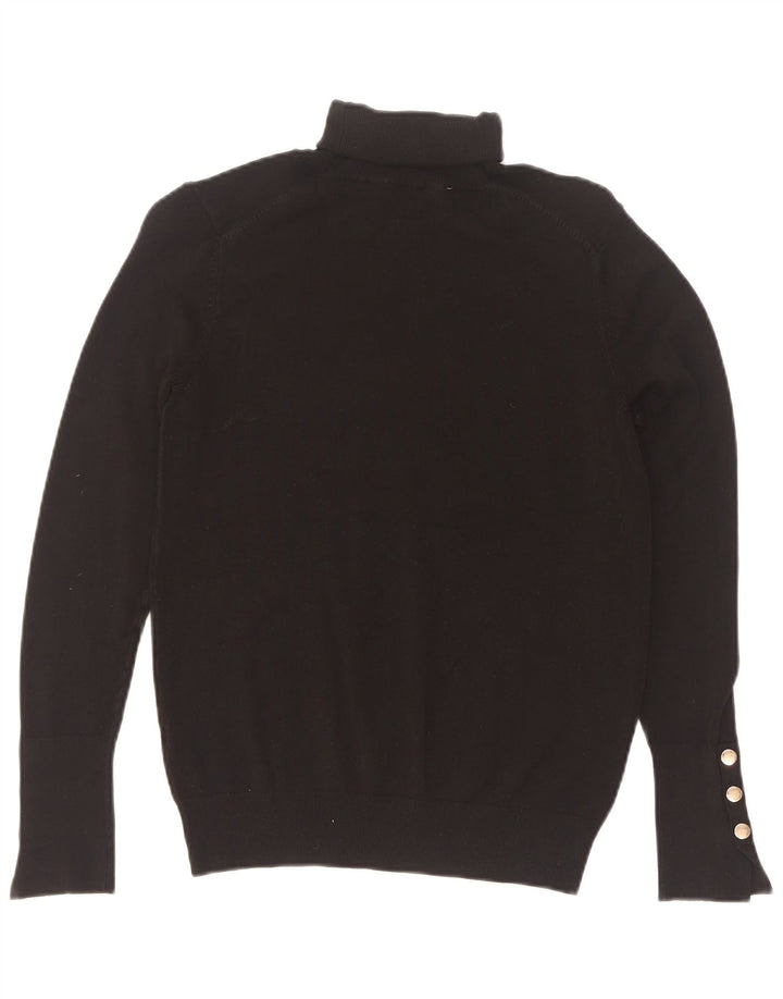 Pulover pentru femei cu gât rulat Zara UK 12 Medium Negru