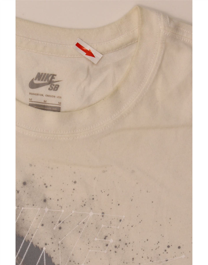 Tricou grafic Nike Dri Fit pentru bărbați Top din bumbac alb mediu